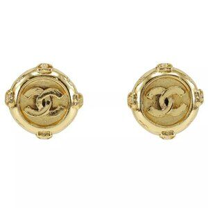 CHANEL Earring Plated Gold 20.3g Women